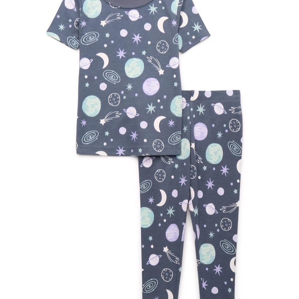 Wonder Nation Cosmic Blue and Purple Pajama Set- Size 18 Mos NWT